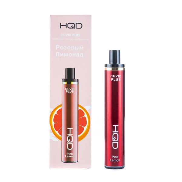 Одноразовая электронная сигарета HQD Cuvie Plus Pink Lemon (Розовый Лимонад) 1200 затяжек в Петропавловске-Камчатском