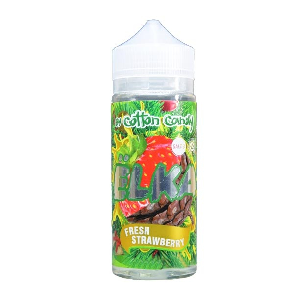 Жидкость Cotton Candy ЁLKA FRESH STRAWBERRY (Хвоя С Мятой И Клубникой) (120 мл, 0 мг/мл) в Петропавловске-Камчатском