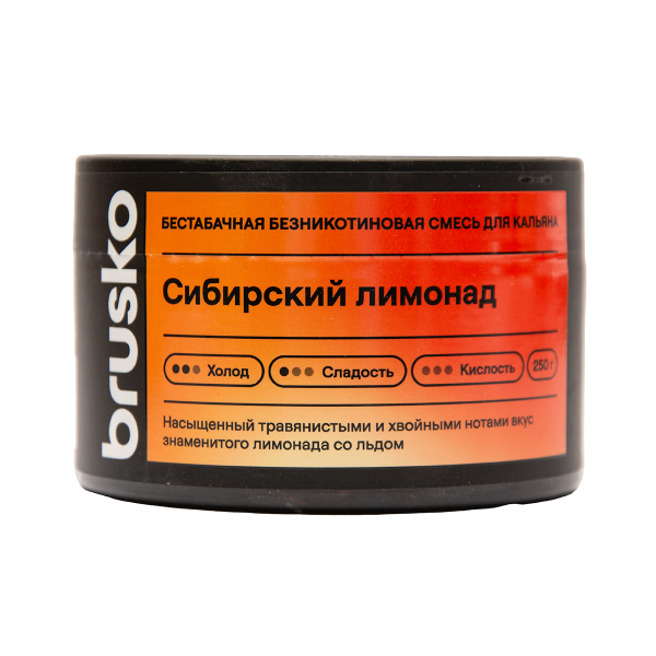Бестабачная смесь Brusko Сибирский Лимонад 250 грамм в Петропавловске-Камчатском