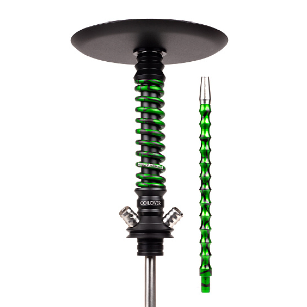 Кальян Mamay Customs Coilovers Mini Anod Черный Матовый Green Splash в Петропавловске-Камчатском