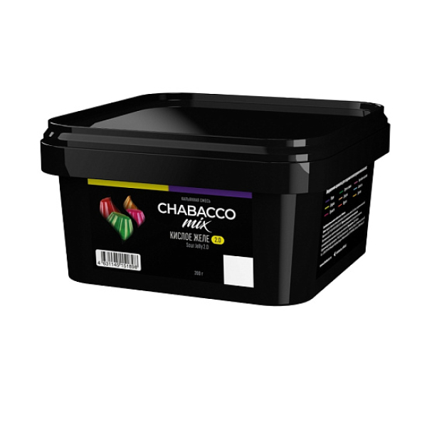 Бестабачная смесь Chabacco Mix Sour Jelly 2.0 Кислое Желе Medium 200 грамм в Петропавловске-Камчатском